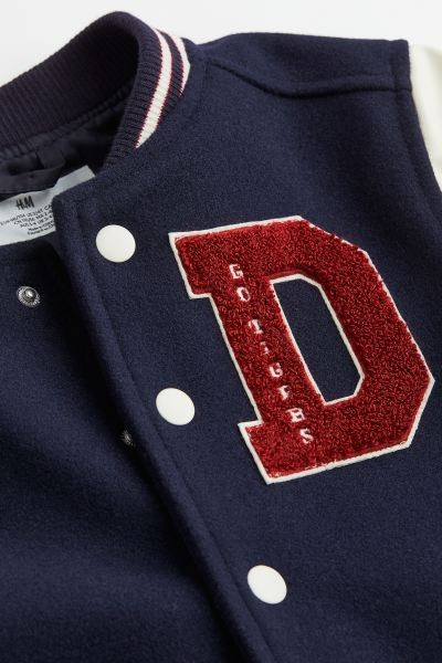 Appliquéd Baseball Jacket | H&M (US + CA)