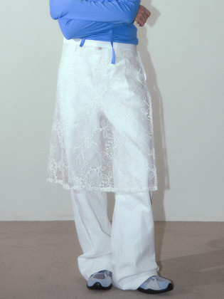 Botanic Lace Layering Wrap Skirt_Ivory | (주)더블유컨셉코리아/W Concept(KR)