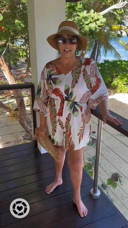 A great Plus size vacation romper, bag, earrings and sandals!! Romper on sale now for $11.00. So cute and affordable!! Sizes 12-20. Wearing the size 16. 

#vacationoutfit
#romper
#plussizeromper

Follow my shop @417bargainfindergirl on the @shop.LTK app to shop this post and get my exclusive app-only content!

#liketkit #LTKmidsize #LTKplussize #LTKfindsunder50
@shop.ltk
https://liketk.it/4BtKI

#LTKplussize #LTKfindsunder50 #LTKmidsize