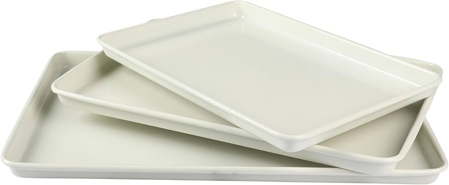 Martha Stewart Gallen 3-Piece Cookie Sheet Set – 13", 15", 17" Baking Pans, Ceramic Nonstick, P... | Amazon (US)