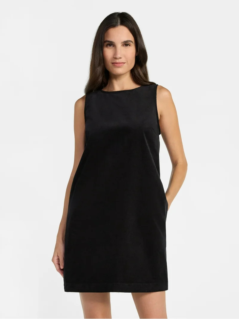 Time and Tru Women's Corduroy Shift Dress, XS-XXXL | Walmart (US)