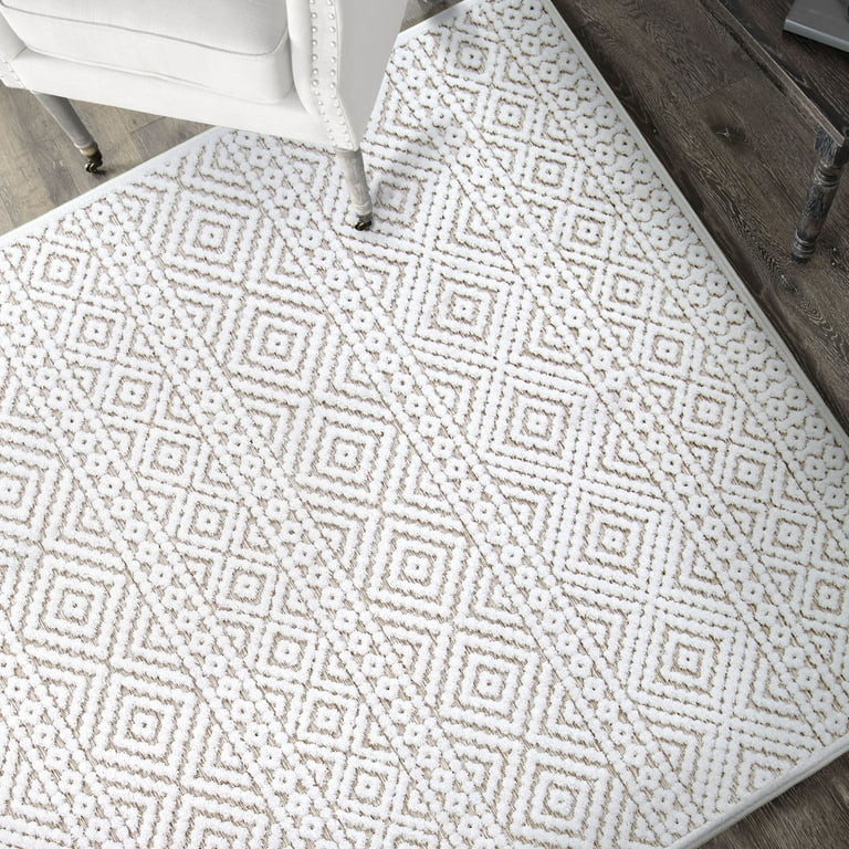 My Texas House Cheyenne 7'9" X 10'10" Natural Driftwood Geometric Area Rug | Walmart (US)