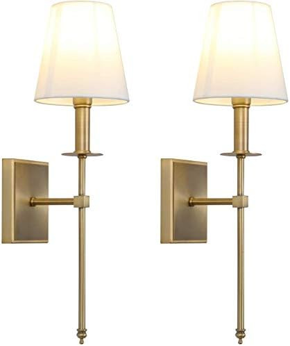 Permo Classic Vintage Industrial Wall Fixture, 1-Light Funnel Textile Fabric lampshade for Bedroo... | Amazon (CA)