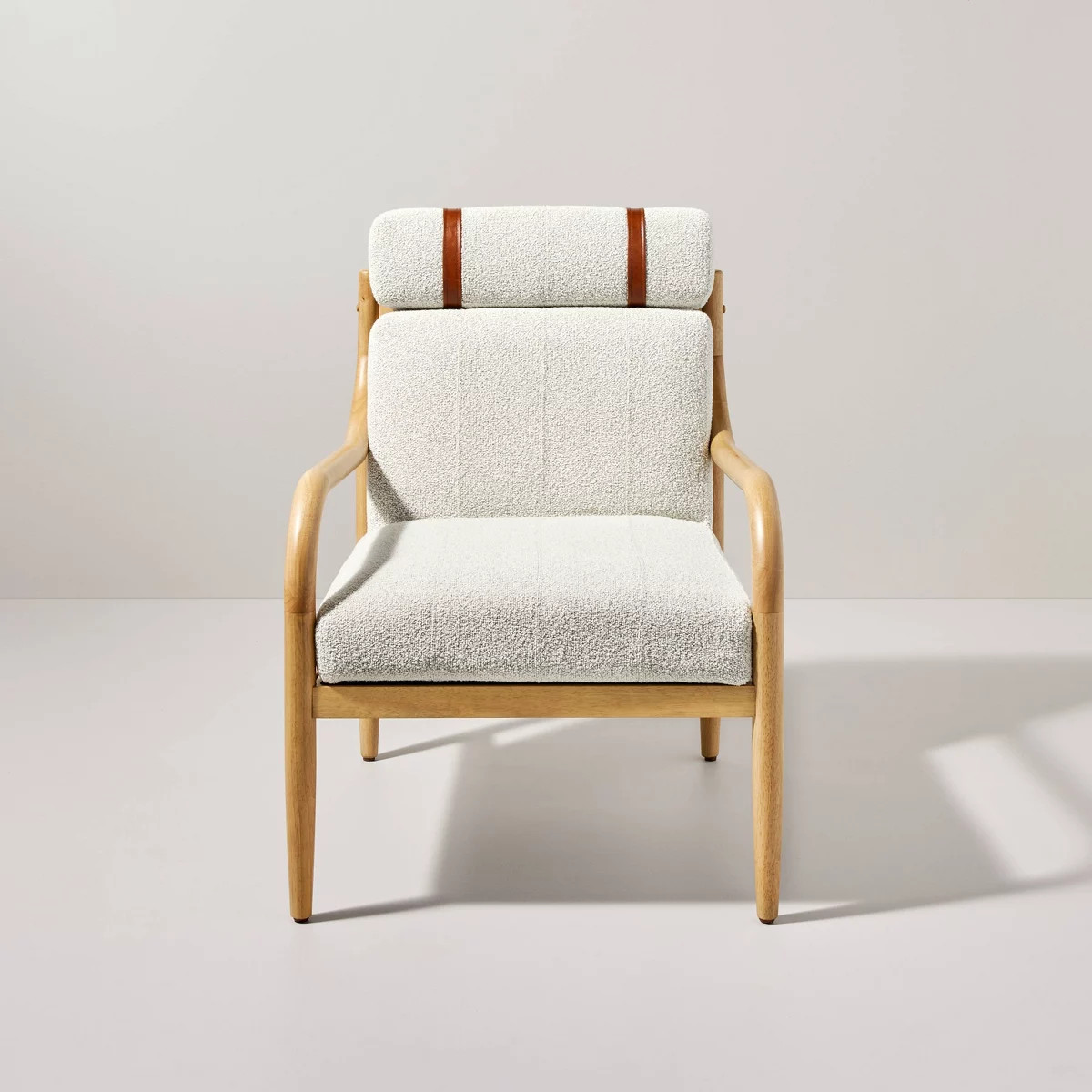 Boucle Upholstered Wood Arm Chair  - Hearth & Hand™ with Magnolia | Target