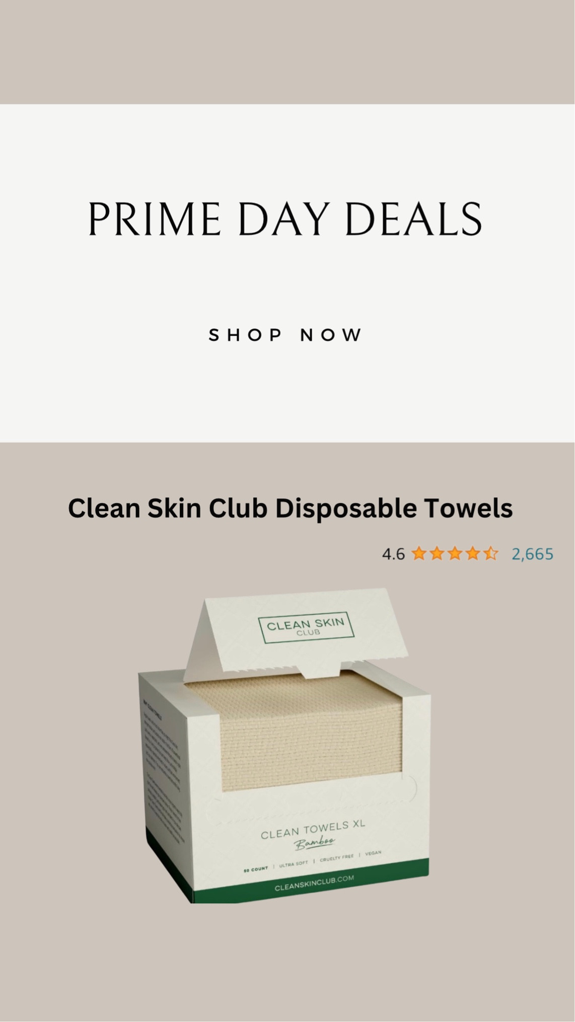 Clean Skin Club Towels XL - Bamboo — V & Co.