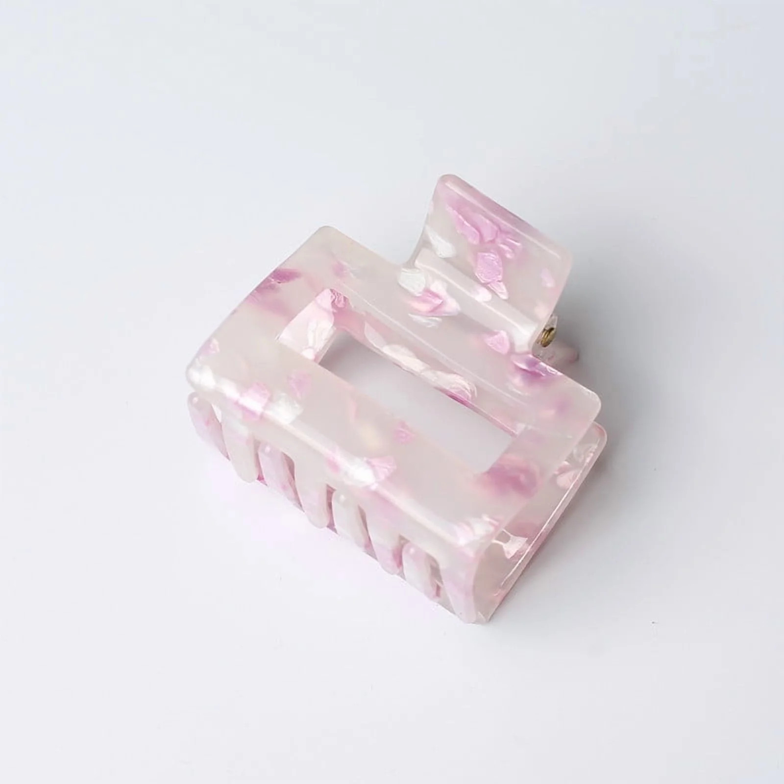 QinGoo Medium Square Hair Claw Clip for Women Non-Slip Thick Hair Accessory 1 Count, 2 Inch, Pink | Walmart (US)