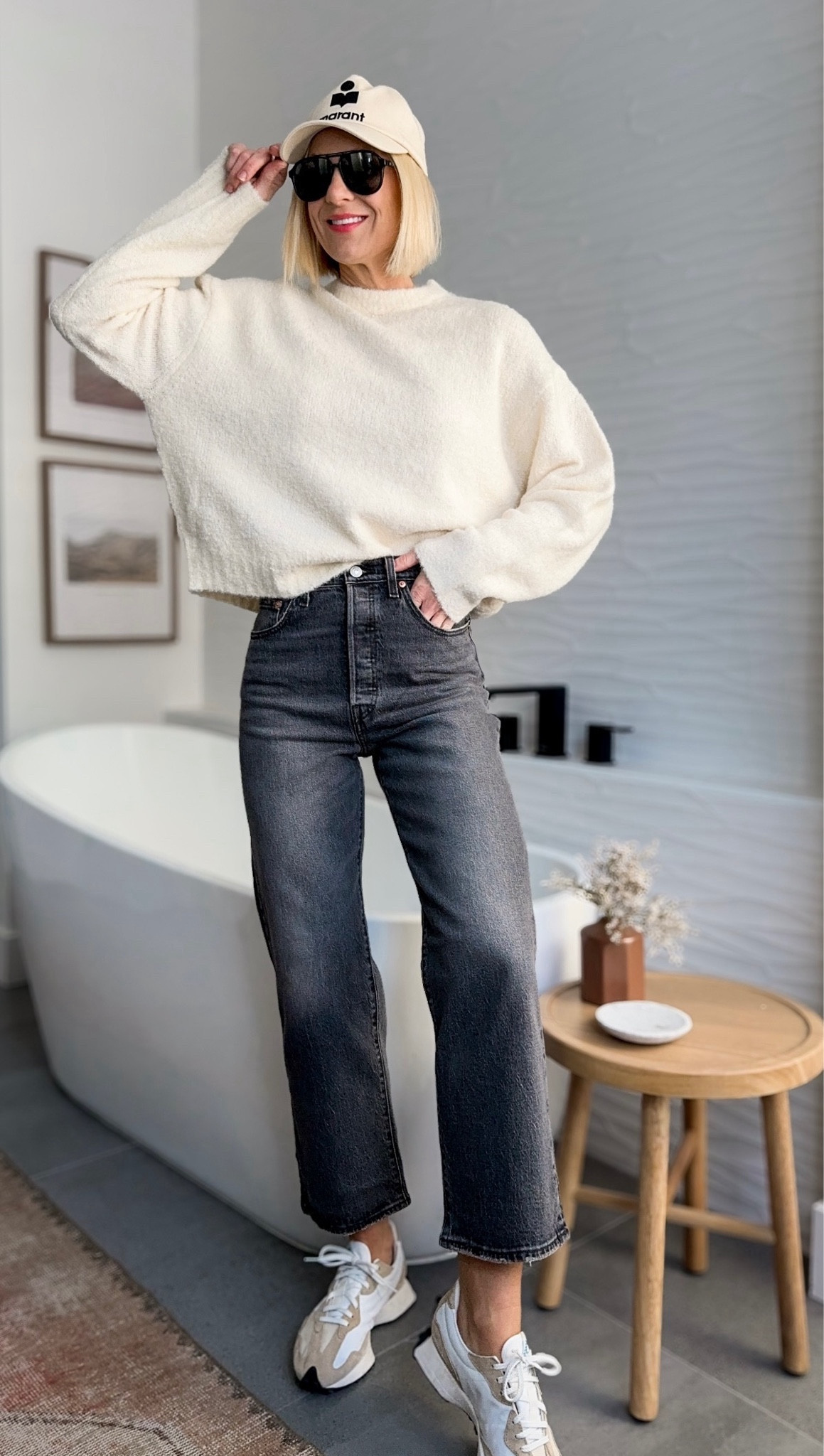 Sale sweater & jeans & hat!
Casual winter outfit.
Sizing:
Sweater: wearing medium, runs true to size 
Jeans: 27x27, runs true to size

#LTKsalealert #LTKSeasonal