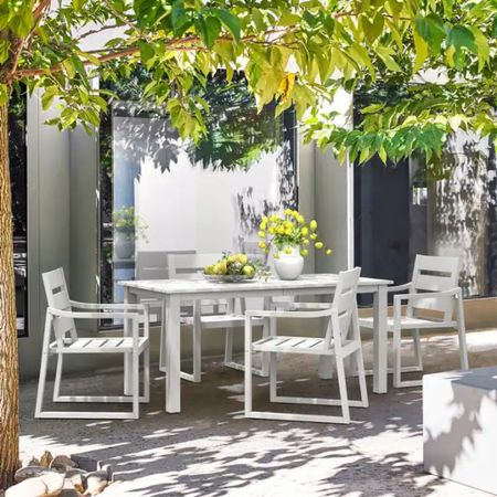 Polywood furniture alternative 
Outdoor dining set coastal decor 
Patio furniture 
Weather proof HDPS 

#LTKsalealert #LTKSeasonal #LTKhome
