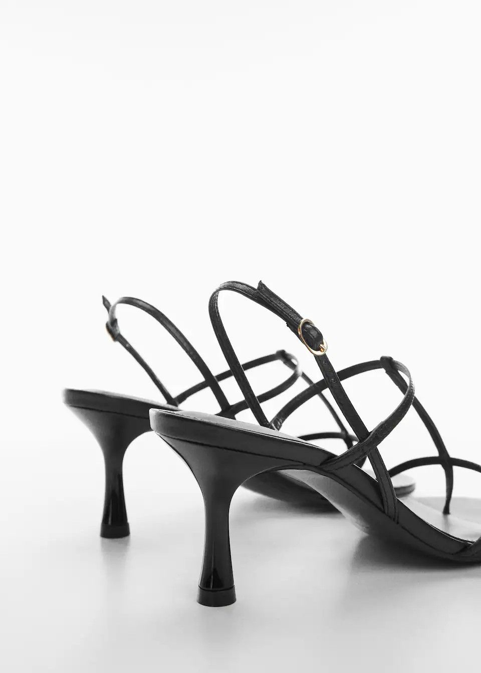 Straps heel leather sandals | MANGO (US)