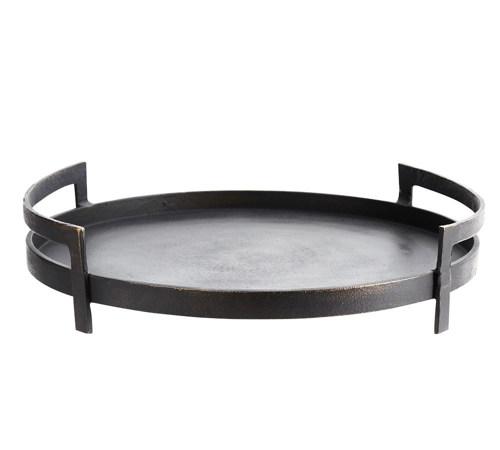Barrett Cast Candle Tray, Bronze, Round | Pottery Barn (US)