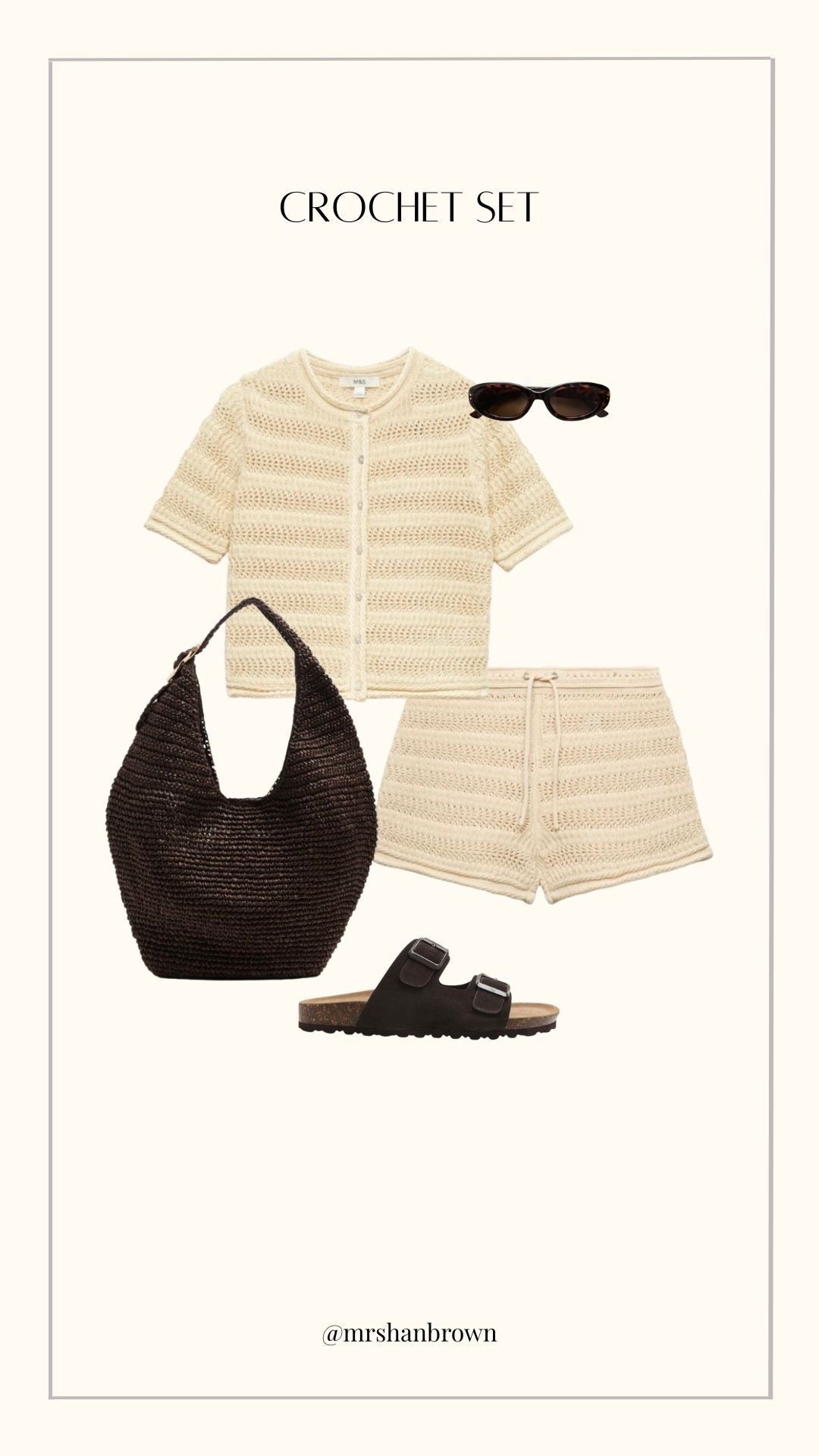 The most perfect holiday set! 

Crochet, matching set, co-ord, chocolate brown, beige, neutral outfit, brown clogs

#LTKuk #LTKsummer #LTKstyletip
