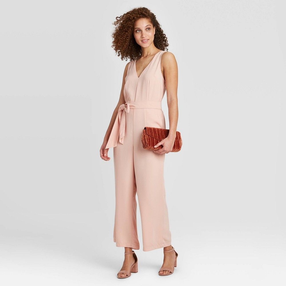 Women's Sleeveless V-Neck Cropped Jumpsuit - A New Day™ | Target