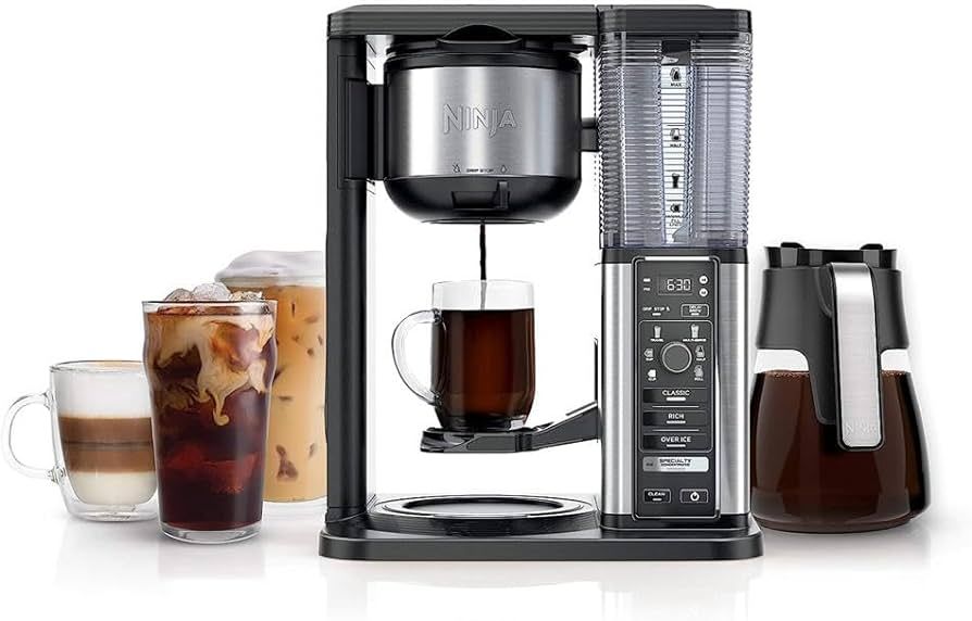Ninja CM401 Specialty 10-Cup Coffee Maker with 4 Brew Styles for Ground Coffee, Built-in Water Re... | Amazon (US)