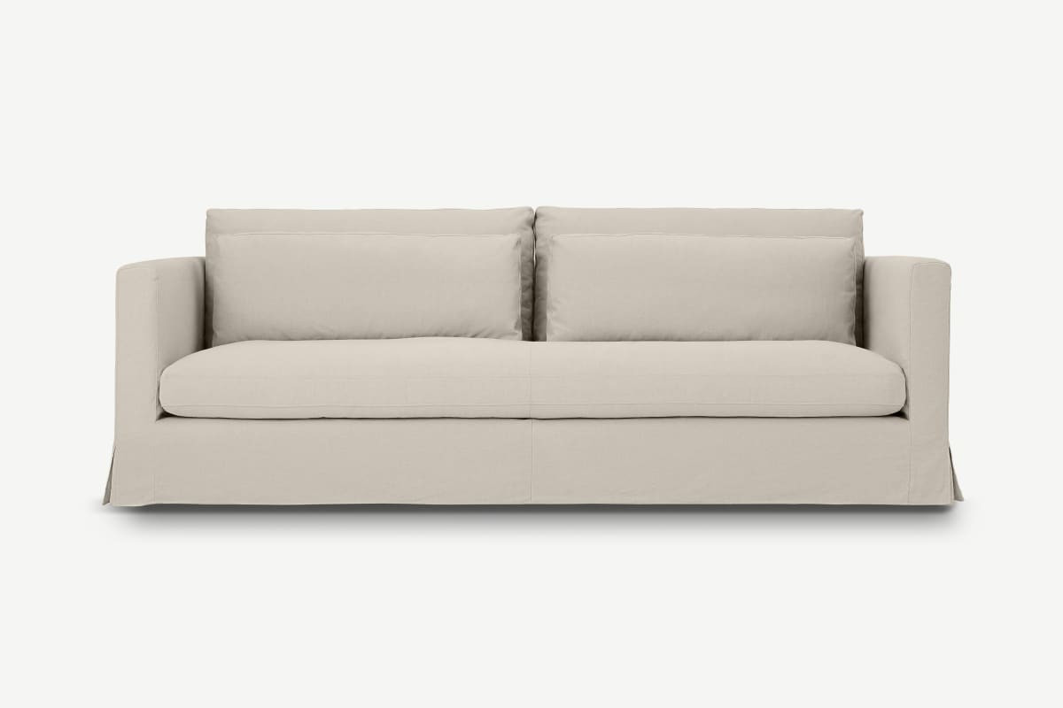 Arabelo 3 Seater Loose Cover Sofa, Natural Cotton & Linen Mix | Made.com UK