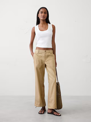 Straight Mid-Rise Utility Pant | Banana Republic Factory