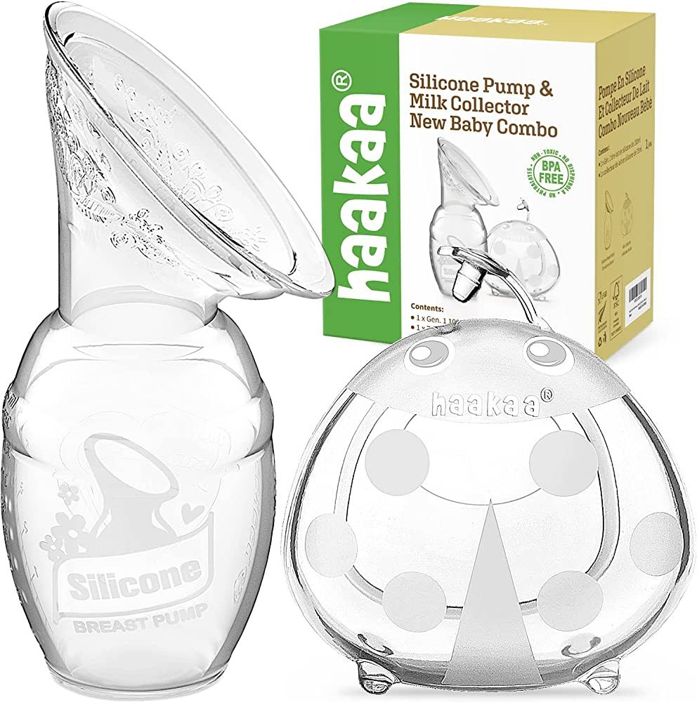 haakaa Manual Breast Pump 4oz/100ml and Ladybug Milk Collector 2.5oz/75ml Combo for Breastfeeding... | Amazon (US)