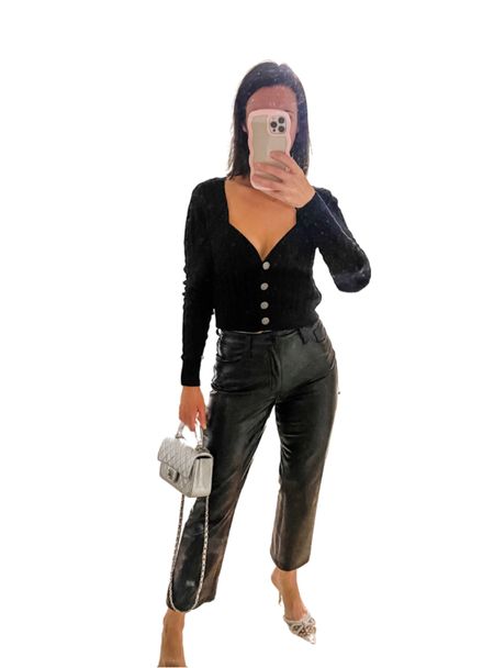 Faux leather pants. Holiday outfit Christmas party outfit. 

#LTKSeasonal #LTKparties #LTKHoliday