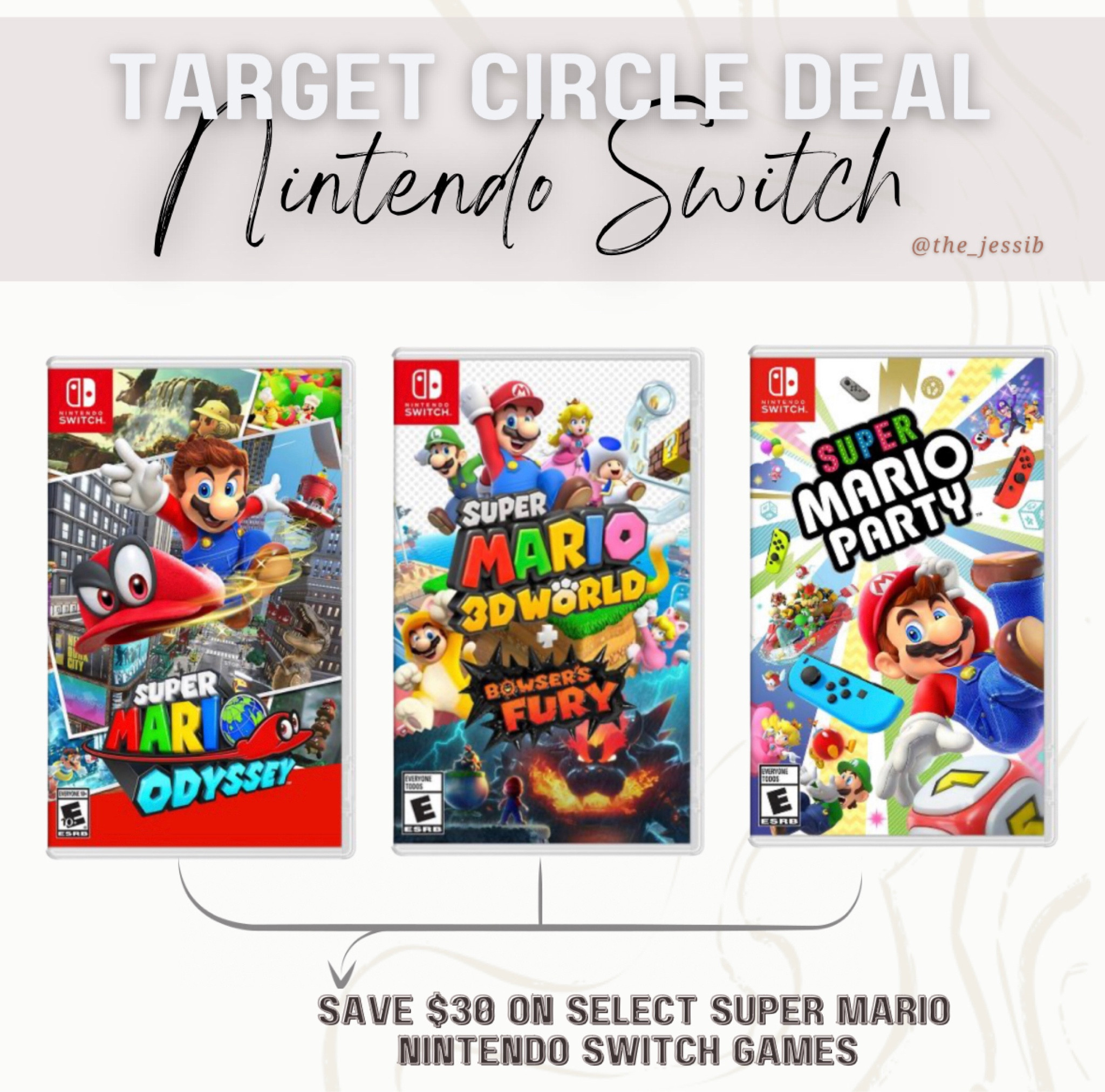 Your kids can cash in that allowance money and save big on select Super Mario Nintendo Switch games ! 

Make sure you you log in to target circle and add the offer  

#LTKkids #LTKxNSale #LTKsalealert
