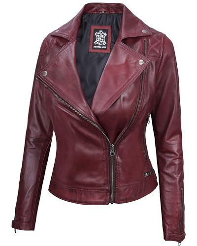 Decrum Burgundy Women Real Leather Jackets - Leather Jackets for Women | [1306494] Kmberly, L | Amazon (US)