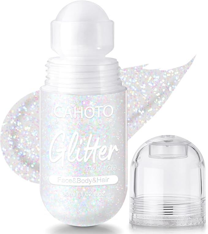 Dazzle Roll-on Glitter for Face Body and Hair, Mermaid Sparkling Holographic Shimmer, Chameleon C... | Amazon (US)