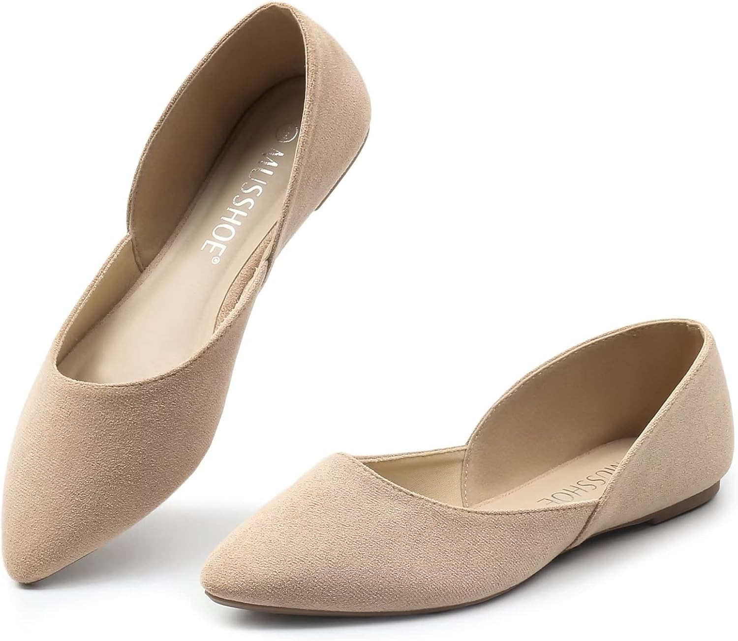 MUSSHOE Flats Shoes Women Pointed Toe Flats for Women Elegant Women's Flats | Amazon (US)