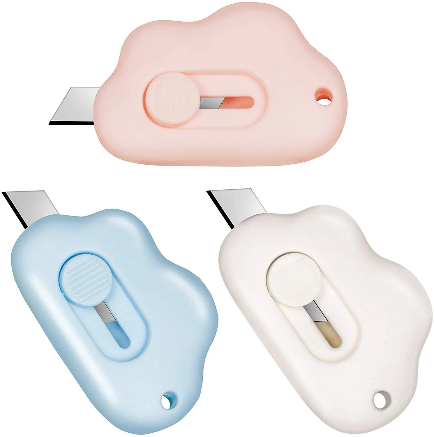 Mini Utility Knives Box Cutter Retractable Letter Opener,Carton Opener (Pink/Blue/White) | Walmart (US)