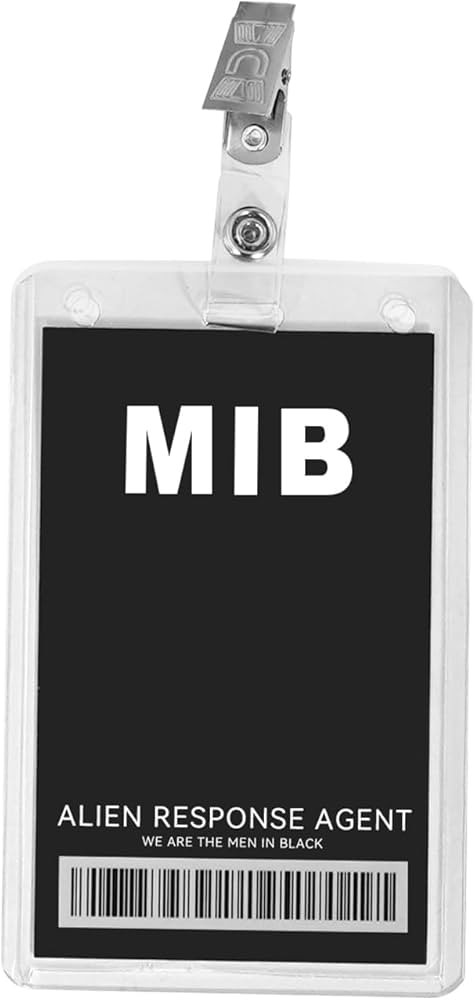 Agent Costume Accessories, Black Novelty ID Badge Props for Men in Cosplay, Spy Detective Party F... | Amazon (US)