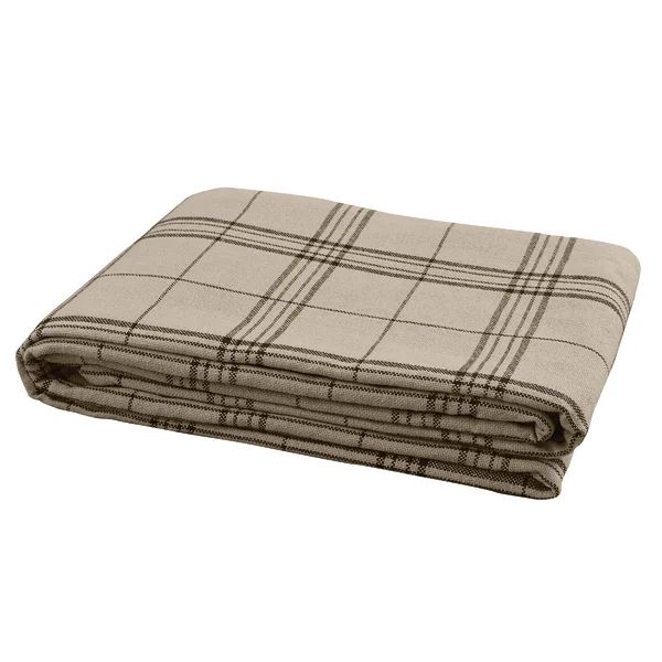 Cotton Percale Plaid Coverlet | Wayfair North America