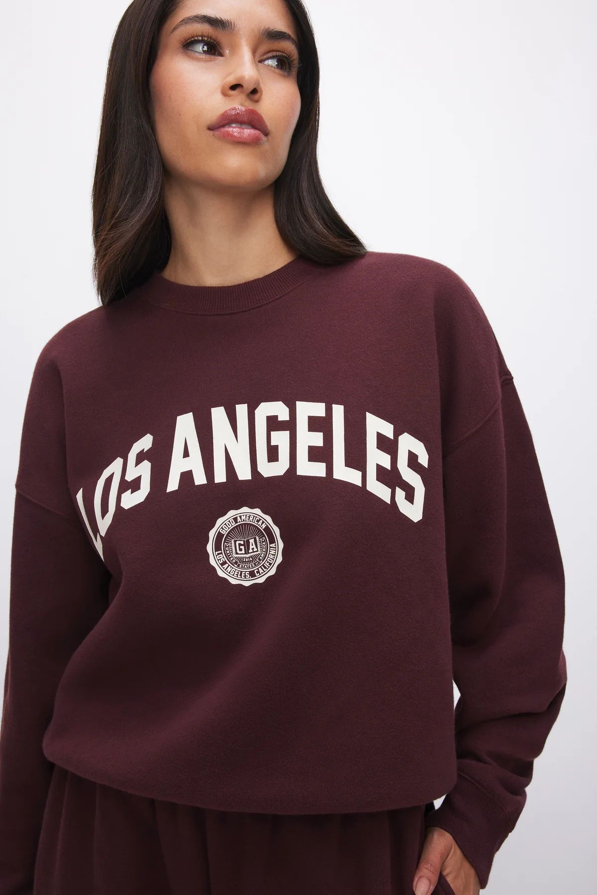 LOS ANGELES BRUSHED FLEECE GRAPHIC SWEATSHIRT | Good American