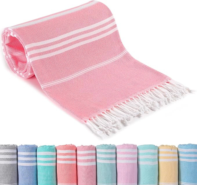 Turkish Beach Towels Vacation Essentials Quick Dry Sand Free Soft Absorbent Extra Large XL Big Bl... | Amazon (US)