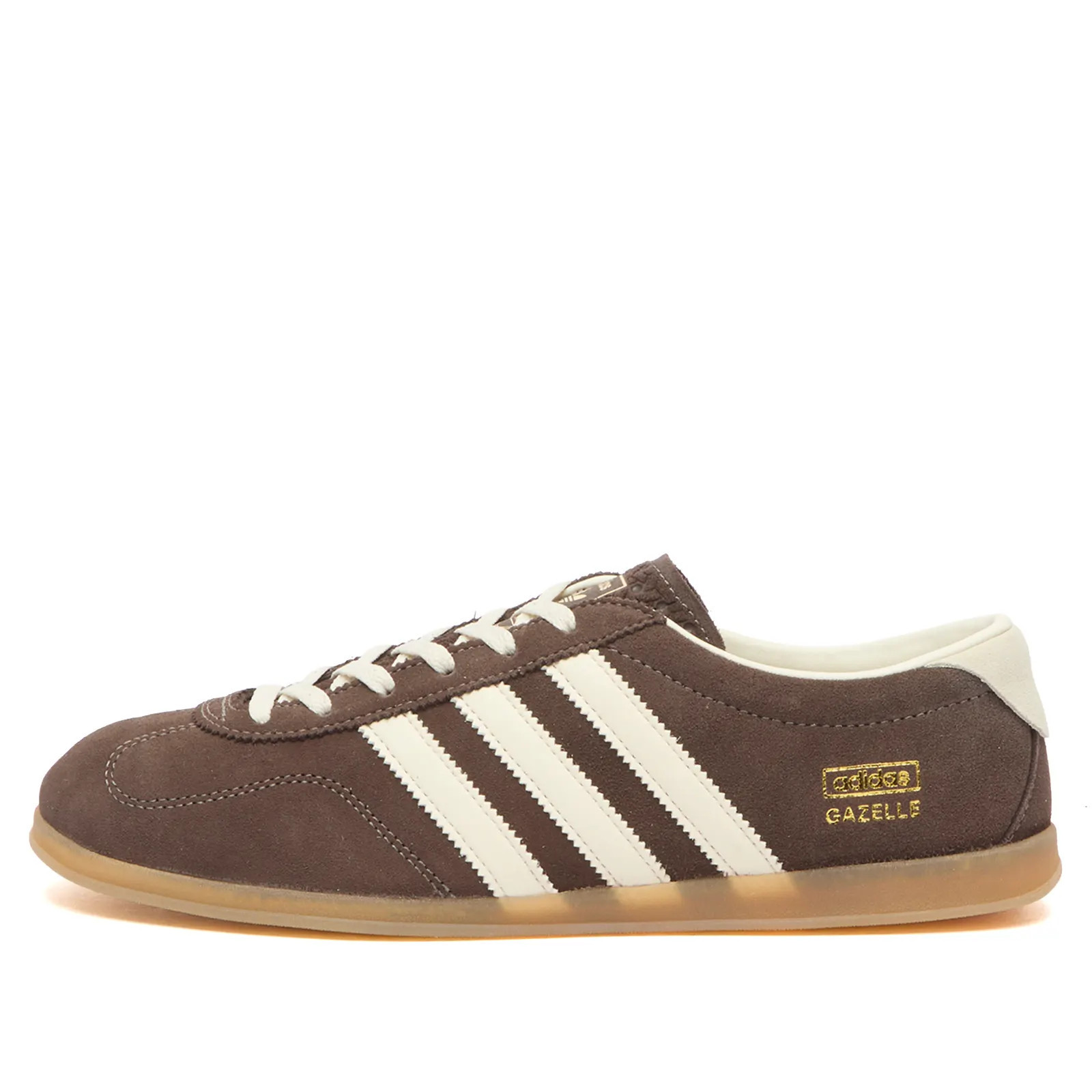 Adidas Women's Gazelle Lo Pro Sneakers in Aurora Coffee/Off White/Gum, Size UK 5.5 | END. Clothing