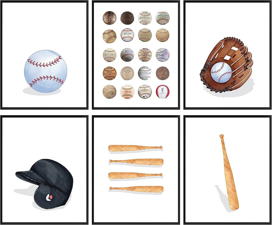 97 Decor Vintage Baseball Wall Decor - Baseball Room Decor for Boys Sports Wall Art, Baseball Pos... | Amazon (US)