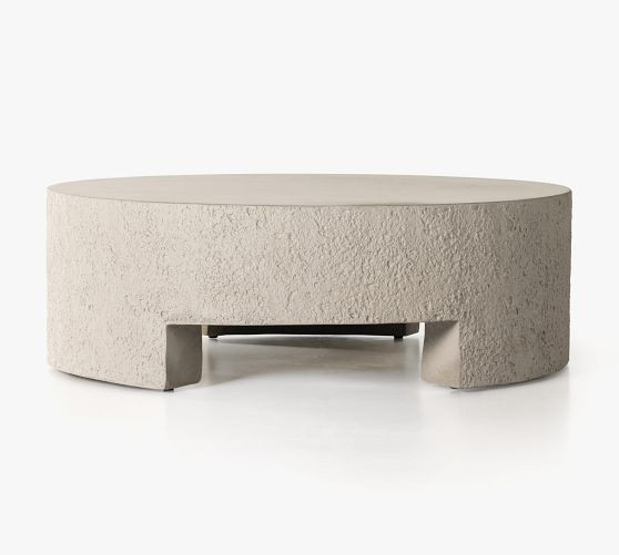 Bolinas Modern Concrete Round Outdoor Coffee Table (48") | Pottery Barn (US)