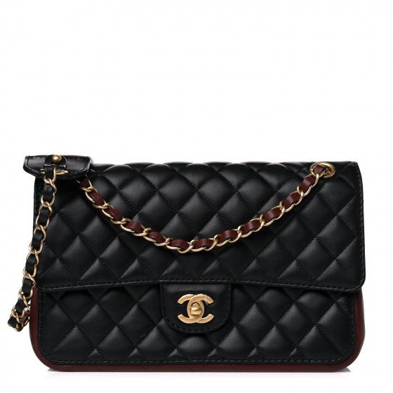 CHANEL

Calfskin Quilted Strap Into Flap Bag Black Brown | Fashionphile