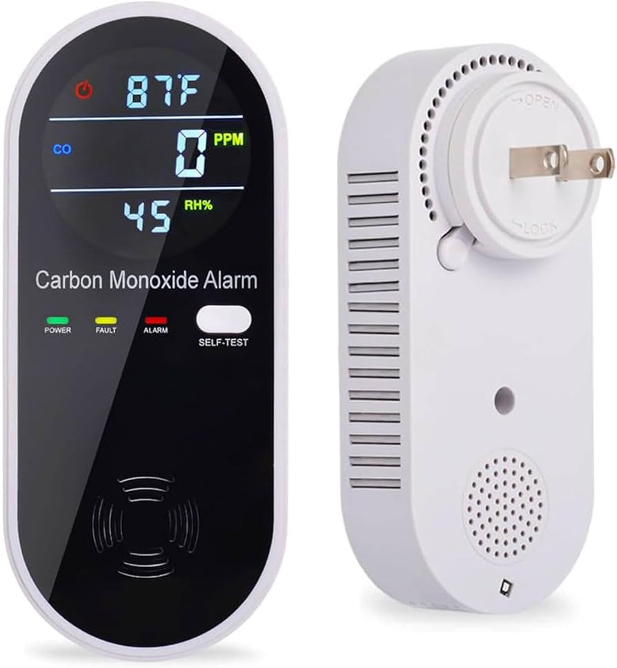 Carbon Monoxide Detector Plug in Wall, WESHLGD Portable Carbon Monoxide Detector for Travel, 3-in... | Amazon (US)