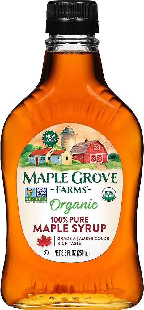 Maple Grove Farms Organic Pure Maple Syrup, Grade A Amber, 8.5 Ounce | Amazon (US)