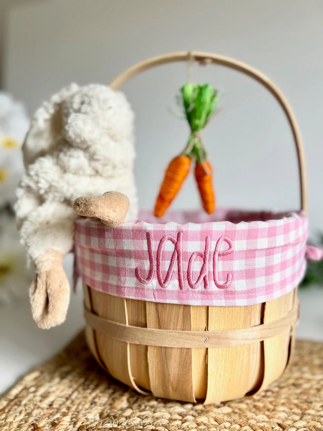 Embroidered Easter Basket, Custom Kids Basket, Easter, Basket, Personalized Easter Basket, Baby G... | Etsy (US)