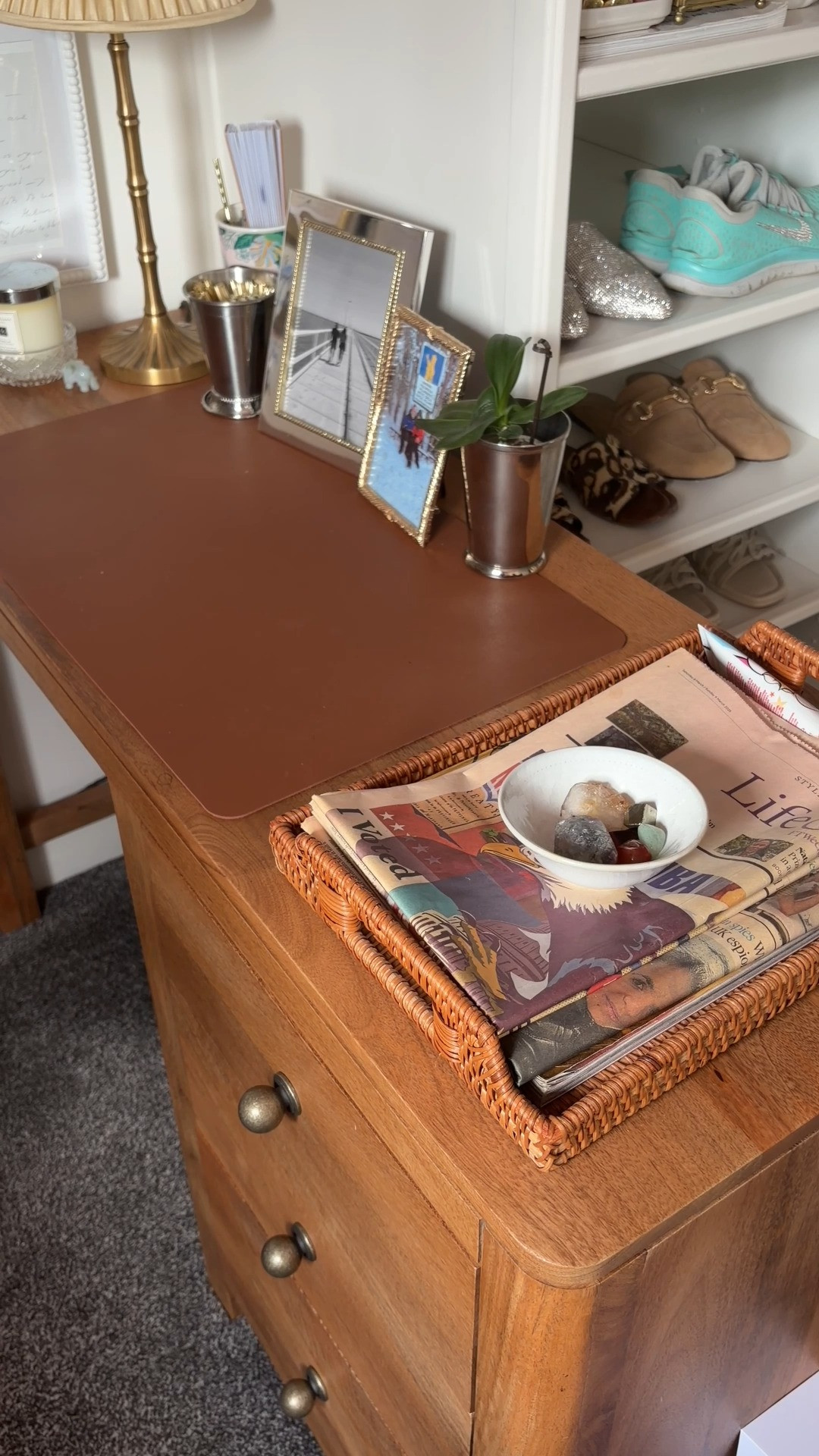 A few simple Amazon finds gave my office space a lovely little refresh 🤎

I added a brown leather desk protector, a rattan tray to keep everything looking neat, and these gorgeous little gold pens that are perfect for popping in your handbag, keeping in the car, or even adding to your husband’s golf bag ⛳️✨

Sometimes it’s the smallest details that make a space feel so much more put together! 

 #LTKuk #LTKunboxing #LTKhome