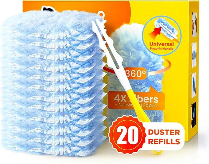 Heavy Duty Duster Refills for Swiffer Duster, 20 Count Duster Refills with 1 Handle, Multisurface... | Amazon (US)