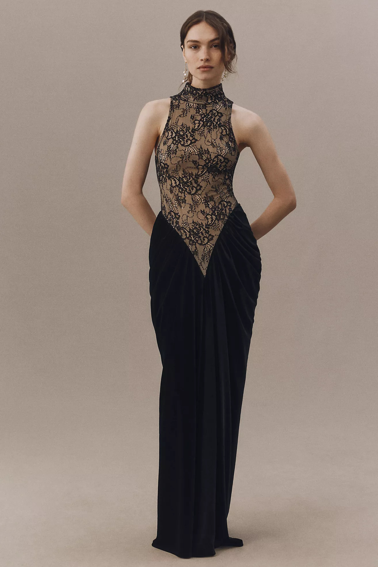 Delfi Collective Hepburn High-Neck Maxi Dress | Anthropologie (US)