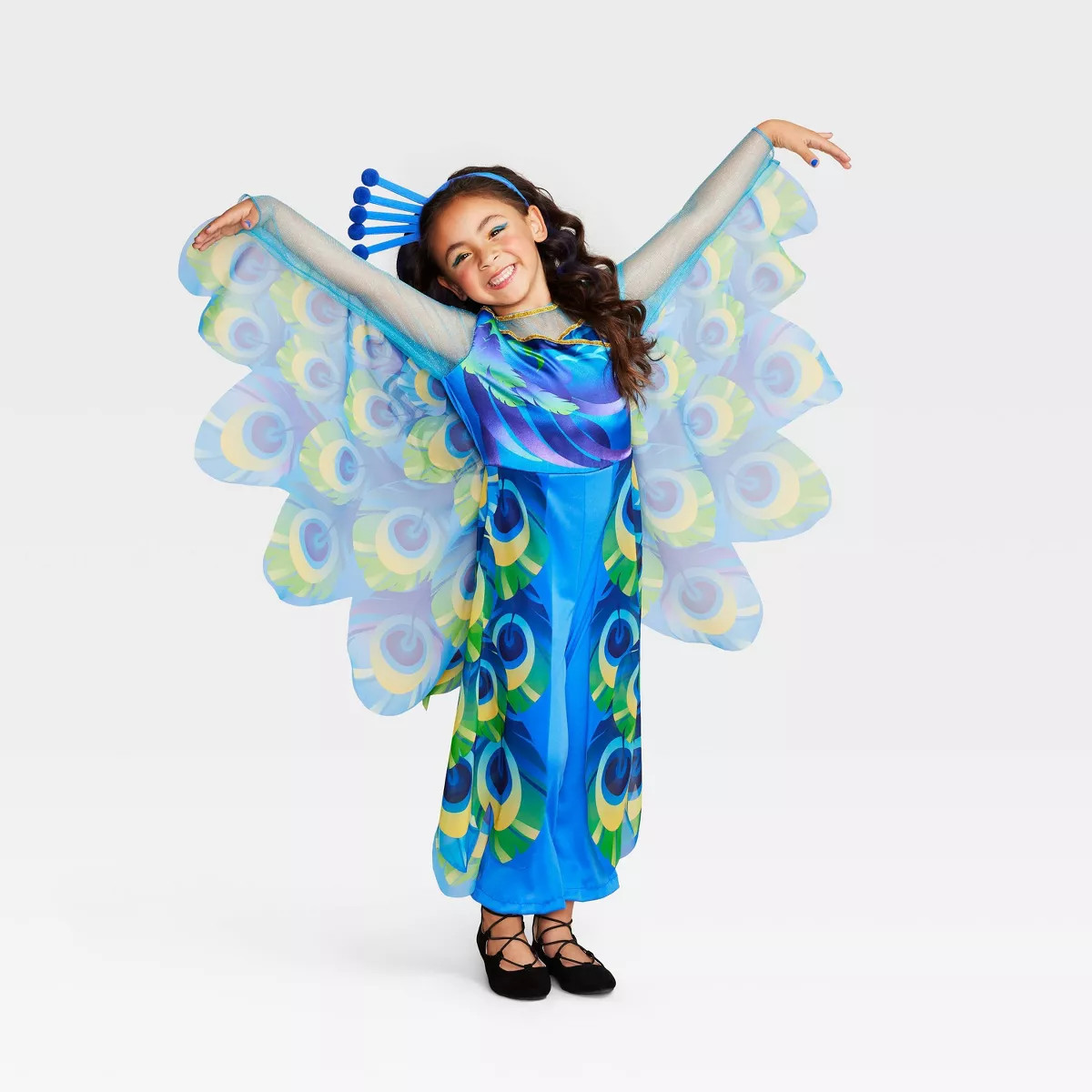 Kids' Posh Peacock Halloween Costume Dress with Headpiece - Hyde & EEK! Boutique™ | Target