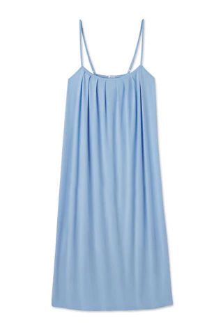 DreamKnit Emma Nightgown in French Blue | Lake Pajamas