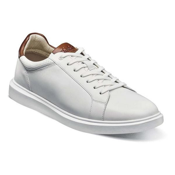 Men's Florsheim Social Lace-To-Toe Sneakers 9.5 Wide White | Scheels Sports