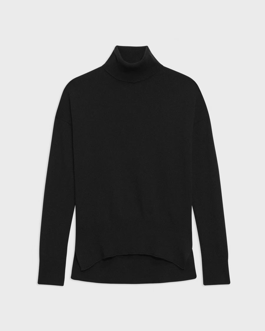 Black Cashmere Karenia Turtleneck Sweater | Theory | Theory UK