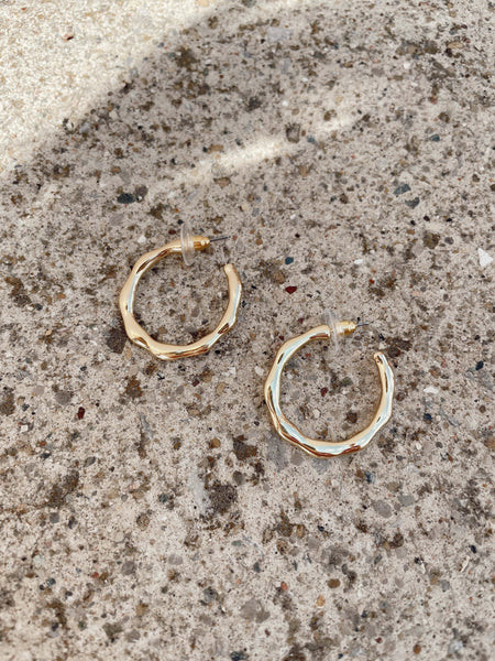 Gold Echo Hoops | Lane 201 Boutique