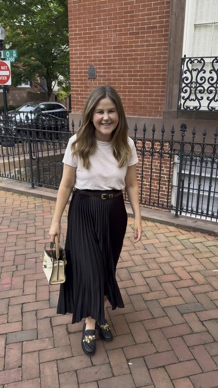 I always love to wear loafers with a pleated skirt, cotton dress, or slip skirt to add a fun edge to my outfit! Here’s a way to style them with a pleated skirt.

#LTKSeasonal #LTKStyleTip