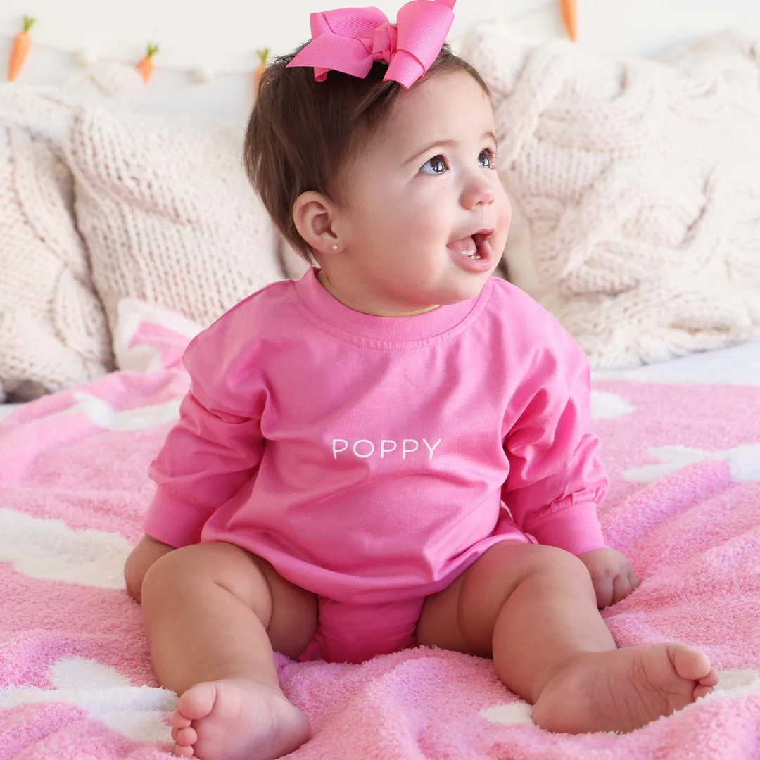 Personalized Long Sleeve Bubble Romper | Easter | Caden Lane