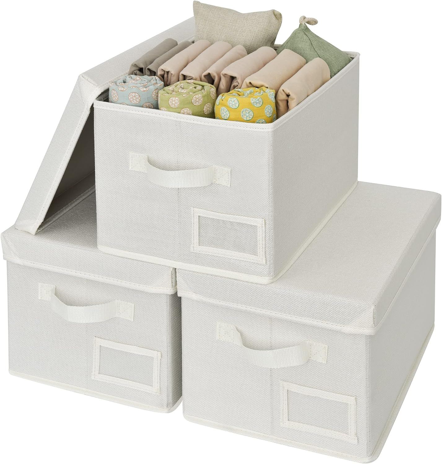 GRANNY SAYS Fabric Storage Bins with Lids, Shelf Organizer for Closet, Clothes Storage Bins, Clos... | Amazon (US)