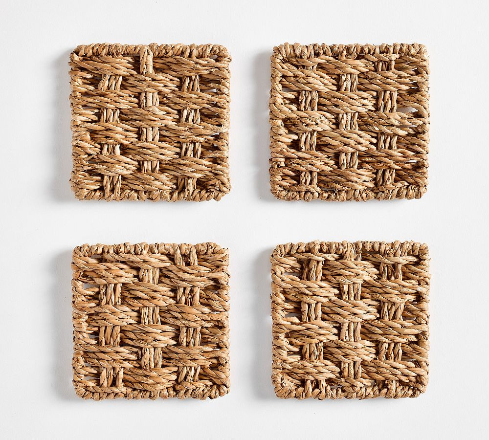 Capitola Woven Coasters, Set of 4 - Natural | Pottery Barn (US)