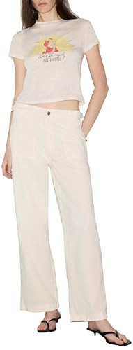 RE/DONE Womens Classic TEE RAY of Sunshine, Vintage White, M | Amazon (US)